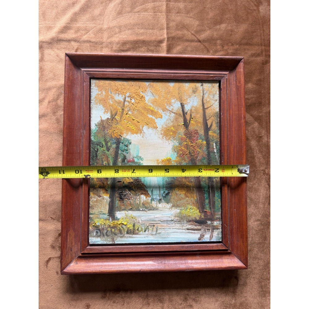 Dick Delanty Original Oil Painting Signed Landscape Forest Framed Impasto Art - Picture 7 of 7